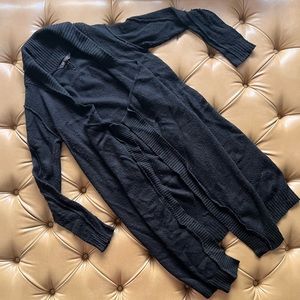 Bcbg Maxazria Black Wool Blend Duster Sweater, SUPER WARM, size: S